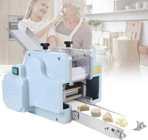 SAIYERUS Macchina Professionale per Sfoglia per Ravioli Elettrica, Macchina per Pasta Rotonda/Quadrata, 220V 140W, per Wonton, Ravioli, Pierogi, 50-60 Pezzi/Min.,Square Mold-80MM