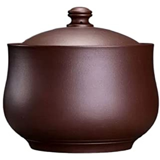 Pot a sucre Zisha Pot de stockage de thé en vrac, gardez le thé en vrac bien rangé et frais, fait à la main, grands réservoirs de stockage scellés, boîte à thé en porcelaine marron La cuisine