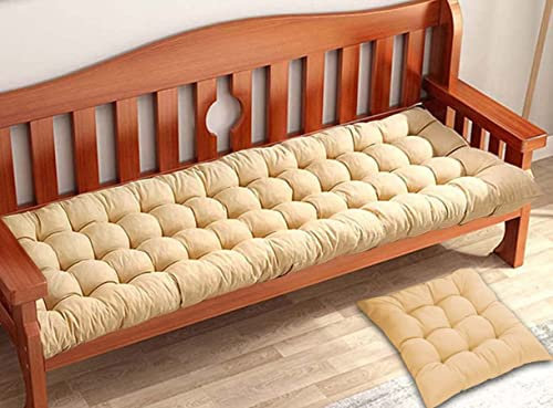 Cuscino per panca da giardino a 2/3 posti, rettangolare, in cotone, 80/100/120 cm, 140 x 40 cm, per interni ed esterni, imbottitura morbida, impermeabile, elegante e confortevole