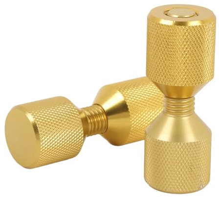 Srliya 2pcs 2 Hole Flange Alignment Pins Aluminium 1‑1/8in Flange Double Hole Pins Set for 0.5 to 14in 150LB Flanges Golden
