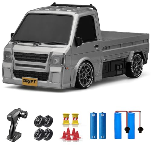 ACAMMZAR RC Drift Car, 1:24 Remote Control Car, 20KM/H 4WD Drift RC Truck with Lights, Extra Racing Tires, High Speed RC Cars for Kids Adults Boys Girls