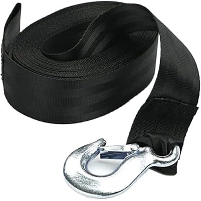 IRGVJIFR Fune di Traino Corda Fissa 1 pz. Corda di Sicurezza di Emergenza for Merci da Barca, Lunghezza 4/6 Metri, Cinghia for verricello Marino con Fibbia in Metallo(4 Meters)