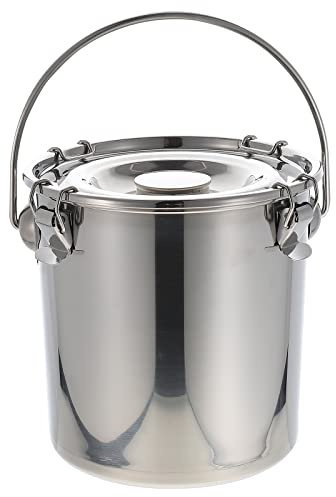 Secchio sigillato in acciaio inox da 6 litri, contenitore per alimenti con coperchio, impermeabile, per bevande, ghiaccio, snack, perfetto per eventi all'aperto e feste