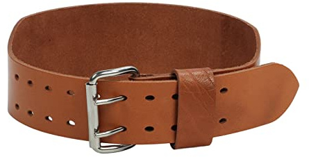 Gewichthebergürtel 1 Lagen Leder, Doppelsteg Schnalle, Rückenstütze, Krafttraining XL – Stabile Unterstützung, Verstellbar, Für Powerlifting und Squats Herren & Damen (Typ 2)