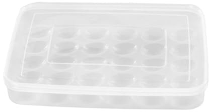 SEWACC Huevera Grande de Plástico con Tapa Transparente Compartimentos Apilables para Refrigerador Organizador Resistente y Seguro para Almacenamiento de Huevos