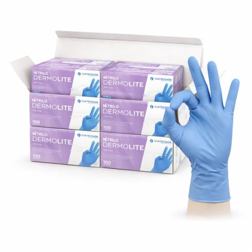 1000 Guantes de Nitrilo Desechables – Sin Polvo, Alta Resistencia – Uso Médico, Alimentario, Limpieza y Taller – Guantes Protectores Azul o Negro – Tallas S, M, L, XL (azul, L)