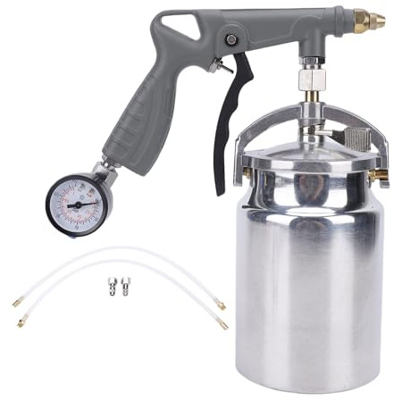 Kit pistola a spruzzo per sottoscocca Serbatoio con apertura ampia a sgancio rapido Pistola sottoscocca con tubo di spruzzatura dritto Manometro per la prevenzione della ruggine