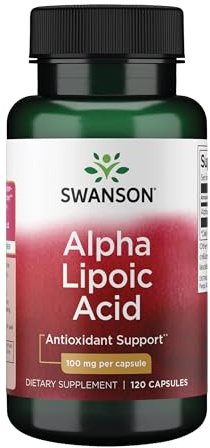 Alpha Lipoic Acid, 100mg - 120 caps | Suplemento natural que apoya niveles saludables de presión arterial dentro de un rango normal y metabolismo de carbohidratos