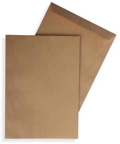 50 Stück Versandtaschen Briefumschlag C5 A5 braun selbstklebend ohne Fenster 229x162 mm SK