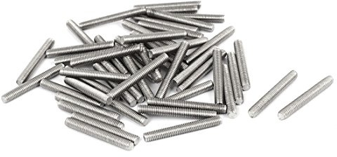 sourcing map 50 Stück Gewindestangen M4x30mm Edelstahl 304 Gewindestift Metrischem Vollgewinde Bar Gewindestäbe für Befestigung CNC-Werkzeugmaschinen 3D-Drucker Industrie Geräte