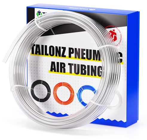 TAILONZ PNEUMATIC Klar 8mm OD 10 Meters PU Air Tubing Pipe Hose Pu Air Hose for Air Line Tubing or Fluid Transfer Tubing
