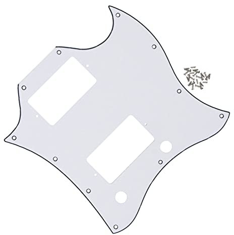 Weiß 3ply Pickguard. HOH Gitarre Mit Schrauben Für Sg. Stil-Gitarrenteile Ersatz Pickguard Platte
