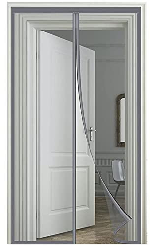 Mosquitera Magnética 85x220cm Cierre Automático Cortina Antiinsectos para Entrada de Balcón - Gris