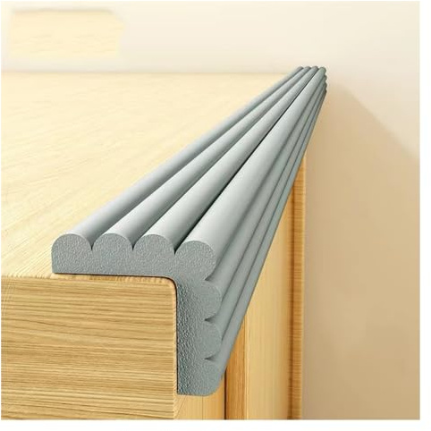XPLKQXE Proofing Edge Guards Padding Adhesive, Furniture Edge and Corner Bumper Guards, Fireplace Safety Bumper Guard for Sharp Corners of Cabinets, Tables(Color:Gray,Size:5m)