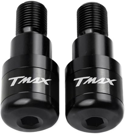 YIEBA TMAX 500 530 560 2 pièces bascules de guidon contrepoids poignées de guidon de moto extrémité en aluminium CNC pour Tmax 500 Tmax 530 Tmax 560 2009-2022 TMAX530 SX DX 2017-2019 (noir)