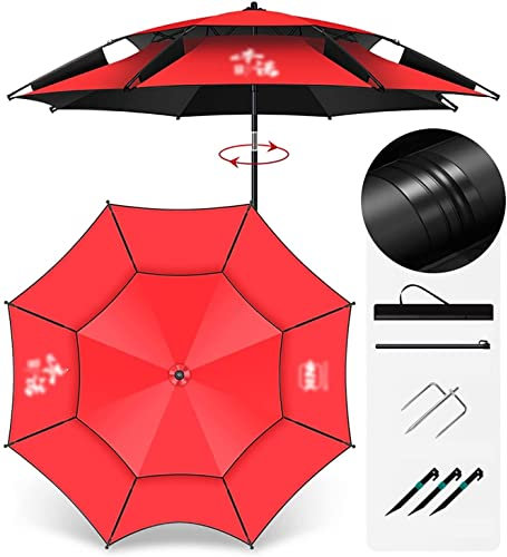 MekUk Angelschirme Strand Parasol großer Fischereiweg Faltbare Lagerung Regenfisch Sonnenschutz im Freien im Freien im Freien im Freien (Size : 2.6m (8.53ft))