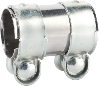MOCNT Edelstahl Auspuffschelle 70mm Doppelschelle Abgasrohrverbinder Auto Auspuffschelle Schalldämpfer Bandschelle Silber
