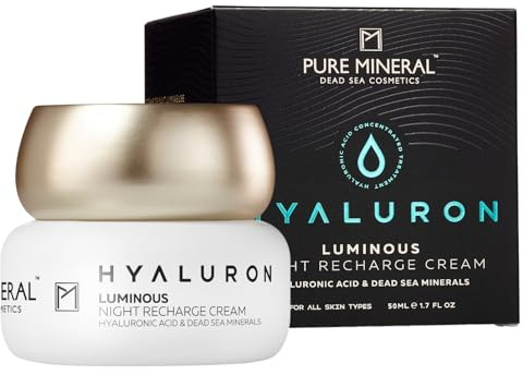 PURE MINERAL - Regenerierende Nachtcreme mit Hyaluron - 50ml | Die Nachtcreme mit Hyaluron pflegt über Nacht und lässt die Haut glatter, straffer und erholt wirken.