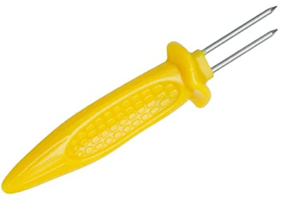 POPETPOP Lot de 50 Fourchettes en Acier Inoxydable avec Manche en Maïs pour Barbecue pour Viande Anti-brûlure Lavables Au Lave-vaisselle pour Le Camping Le Pique-