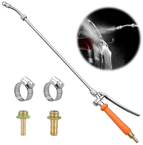 YEJAHY 73 cm Sprühstab – verstellbarer Ersatz-Universal-Sprühstab – Edelstahl 1/4'' 3/8'' Messing-Widerhaken – für Gärten, Obstgärten, Grüngurte