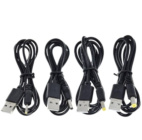 ZLGYGLEO 1pc USB Port to 2.0 * 0.6mm 2.5 * 0.7mm 3.5 * 1.35mm 4.0 * 1.7mm 5.5 * 2.1mm 5V DC Barrel Jack Power Cable Connector 1M(DC 4.0-1.7USB)