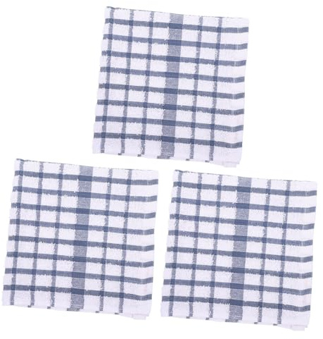 AUTSUPPL 3pcs Pure Cotton Dishwashing Towel Dishcloths Absorbent Tea Towels for Kitchen