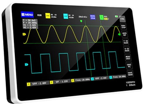 Alipis Osciloscopio Digital Táctil Canales Portátil Batería Para Pruebas Eléctricas