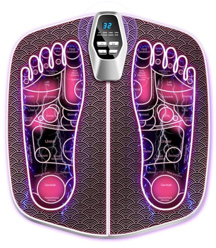 IUHFSIFS 2025 Neu Fußmassagegerät【Tiefenmuskelaktivierung - Schnelle Erholung】【Fortschrittliche EMS - Technologie】EMS Fussmassagegerät Mit 8 Massageprogramme 32 Intensitätsstufen, Foot Massager