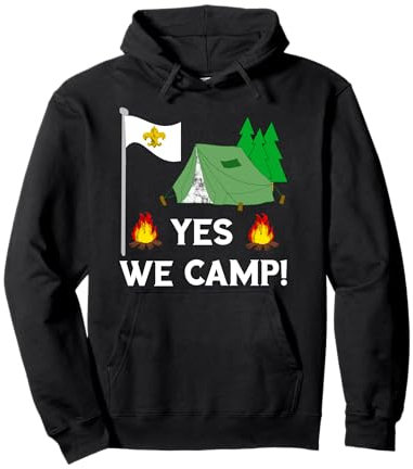 Yes We Camp Tenda da campeggio Scout Giglio Scout Scout Camper Felpa con Cappuccio