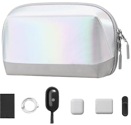 Organizzatore di tecnologia aperta a 180 ° - scatola di immagazzinaggio della batteria, tecnologici Borsa da viaggio | Organizer per gadget a prova di spruzzi per cavi, borsa tecnologica