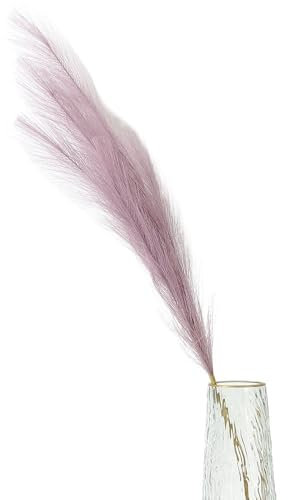YUCHUANGYE Pampasgras Deko 90/120cm Pampasgras Künstliche Blumen Blumenstrauß for Wohnkultur Garten Hochzeit Dekoration Außen Gefälschte Blumen Simulation Reed Trockenblumen(Light Purple,90cm)