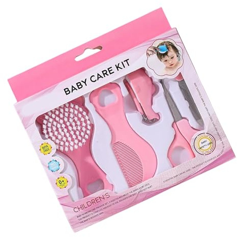 5 unids Baby Health Care Set Incluyendo Cepillos para el Cabello Peine y Uñas Trimmer Recién Nacido Kits de Cuidado para Niños Niños Cepillo Suave