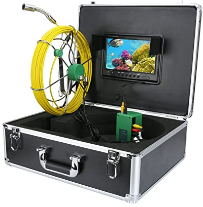 Videocamera fognaria da 9 pollici 2 2 mm Camera di rilevamento video endoscopio industriale impermeabile di ispezione del tubatura del per Fognature(F9300D-50M)