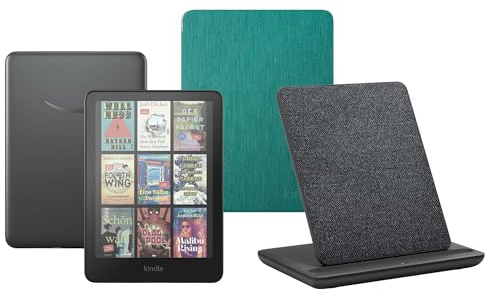 Kindle Colorsoft Signature Edition (32 GB) Mit jade transparenter Hülle und Kabelloses Ladedock