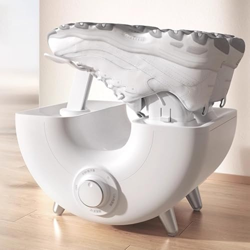 Shoe Dryer with Heat Blower - Warms Shoes, Boots, Socks, Gloves, Water Collection Box, Customizable Timer, Water-Electricity Separation