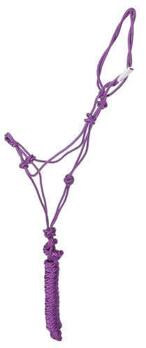Hemobllo Cabestro para Caballo de Montar Ajustable de Cuerda Trenzada Resistente al Desgaste, Material Tela Antiabrasión, Cabestro Portátil para Caballos al Aire Libre, Color Aleatorio