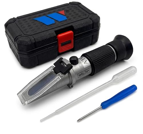 WELZH AdBlue Refractometer Optical Fluid Tester Antifreeze Coolant Screen Wash Battery Fluid Temperature Compensated Precision Measurement Tool Professional Workshop Diagnostics 2968-WW
