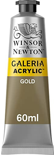Winsor & Newton 2120283 Galeria Acrylfarbe, hohe Pigmentierung, lichtecht, buttrige Konsistenz, 60 ml Tube - Gold