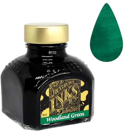 Diamine Füllfederhalter-Tinte, 80 ml, Türkis Woodland Green