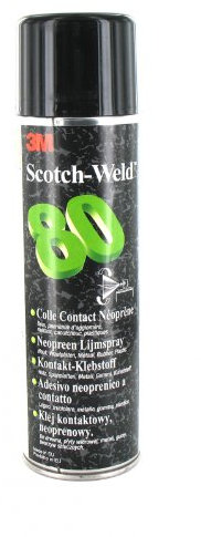 3M Adesivo Spray 80 Colla Spray per Gomma e Vinile, Resistente alle Alte Temperature, 500 ml, 1 Pezzo