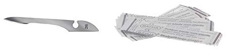 12x Bayha Skalpellklingen, unsteril, Klingen einzeln verpackt, Figur 28