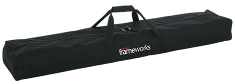 Gator Frameworks Tragetasche mit einem Fach für bis zu 6 Mikrofonständer (GFW-6XMICSTANDBAG), Schwarz