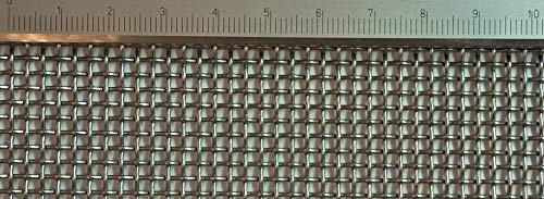 Generisch Edelstahl-Drahtgewebe, 1 mm Drahtstärke, 2 mm Maschenweite, 1m x 50cm, Silber