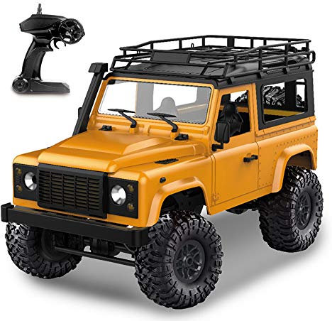 Goolsky MN-D90 Rock Crawler 1/12 4WD 2.4G Fernbedienung High Speed Off Road Truck RC Auto Led Licht RTR Yellow