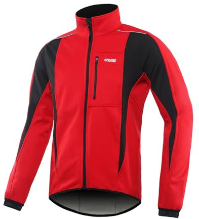 ARSUXEO Herren Radjacke wasserdicht winddicht Winter Thermal Atmungsaktiv Fahrradbekleidung 15K