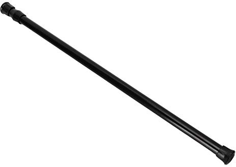 URRNDD Tension Rod, Black Non-Slip High-Carbon Steel Curtain Rail, 40-70 Inch, 1.3cm Diameter, 12 Pack