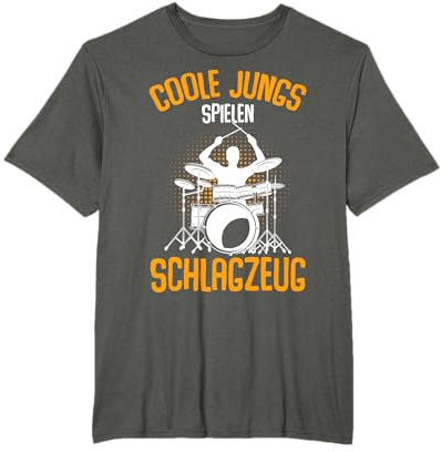 Coole Jungs Spielen Schlagzeug Drummer Jungen Kinder T-Shirt