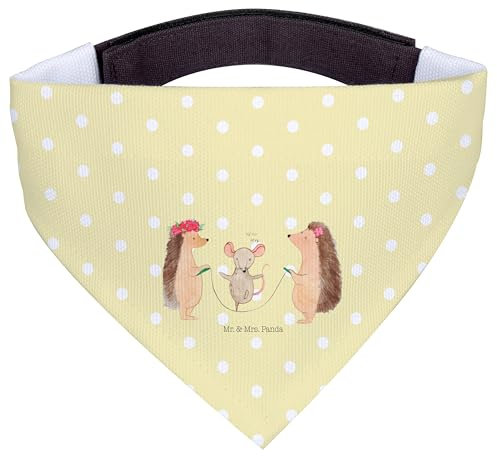 Mr. & Mrs. Panda Hundehalstuch M Igel Seilhüpfen - Geschenk, Seilspringen, Halstuch, Tuch, Maus, Kindergarten, Mittel, Kinder, Lustige Sprüche, Mittelgroße Hunde