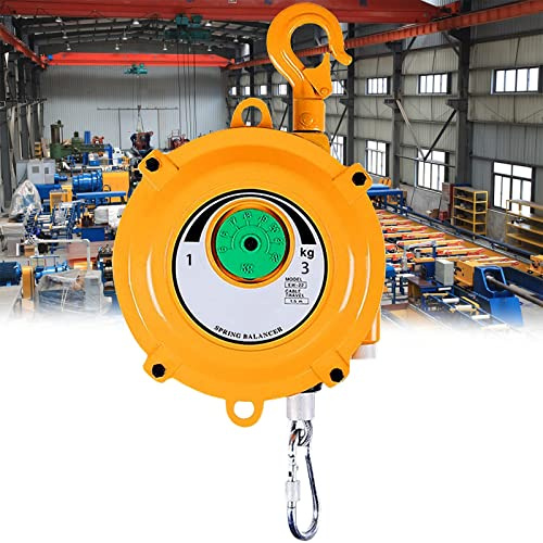 RSHJD Einziehbarer Federzug 1-3kg/3-5kg/5-9kg, Spring Balancer (1-3kg) | Einstellbarer Federzug Balancer mit 1.5m Seilzug, Werkstätten und Kfz-Ausstattung, Multifunktionale Hilfswerkzeuge