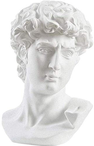 ESOUY Statua in Gesso David in Resina, Decorazione Personaggio Domestico Artigianato d'Arte Ufficio Soggiorno Decorazione Desktop H15 cm